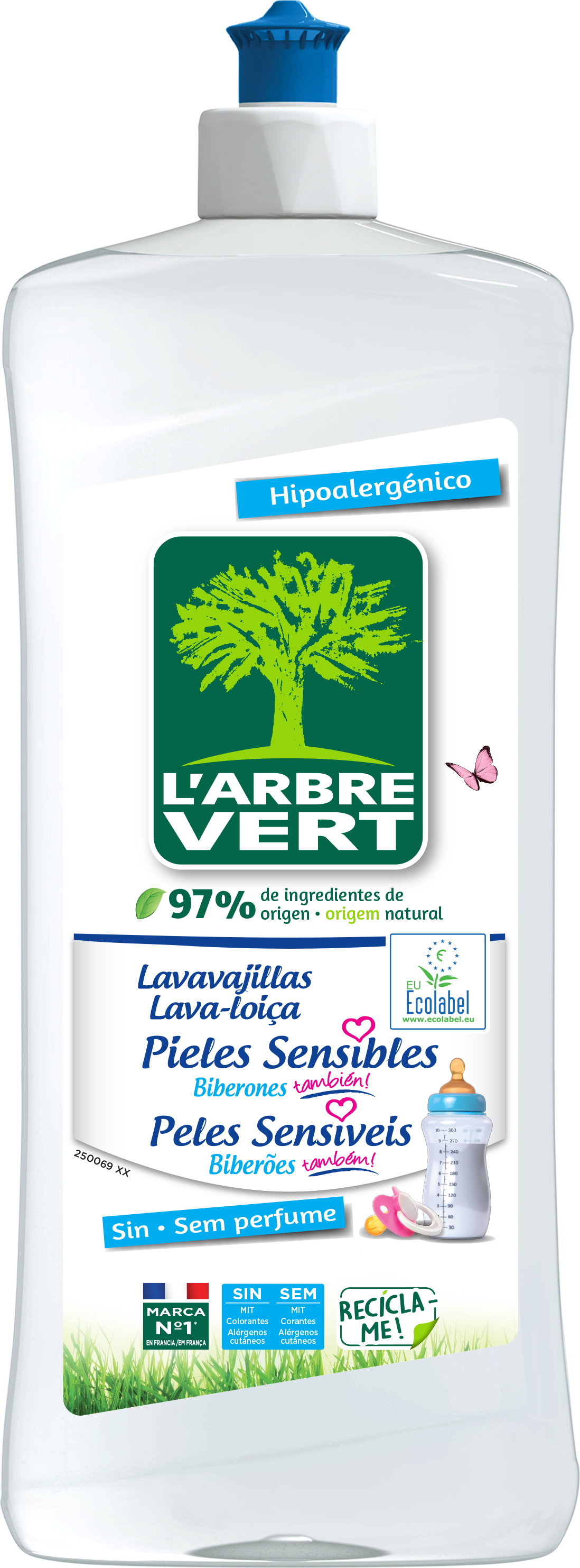 Detergente para loiça peles sensíveis L'arbre Vert