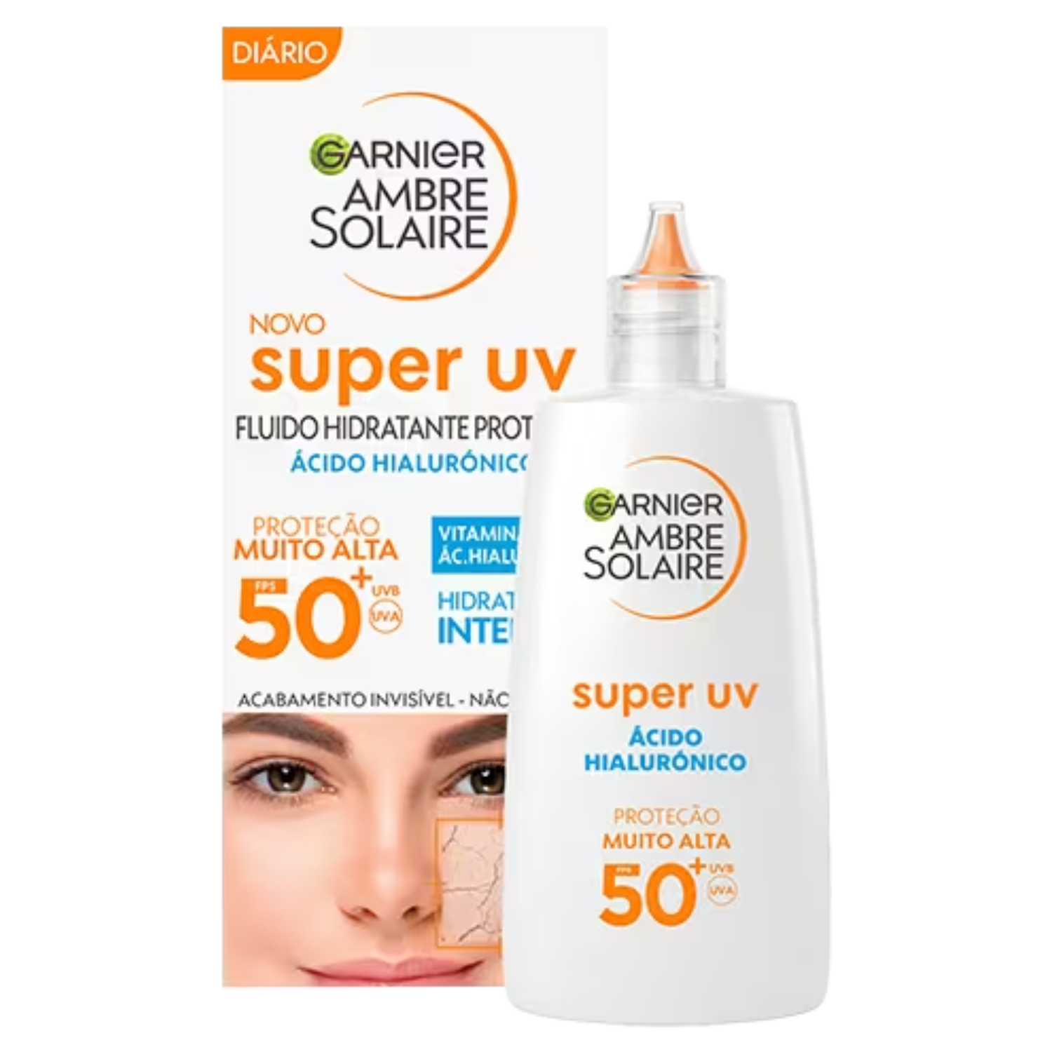protetor solar Rosto Garnier ambre solaire super UV fps 50+ 40ml