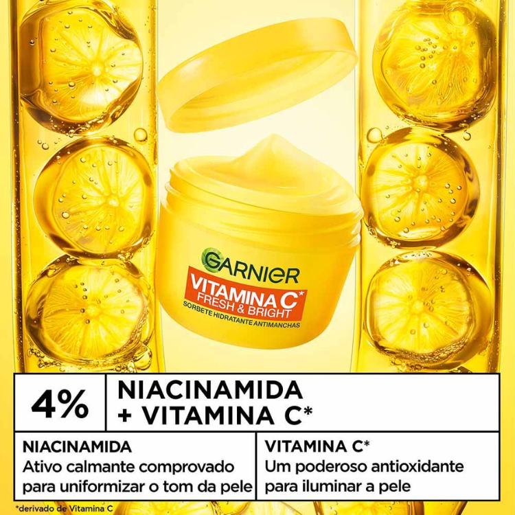 Garnier Vitamina C* Fresh&Bright Creme Hidratante Antimanchas 85ml