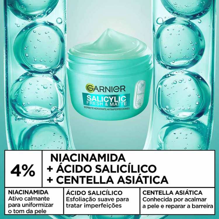 Garnier Salicylic Fresh&Matte creme Hidratante Antiimperfeções 85ml