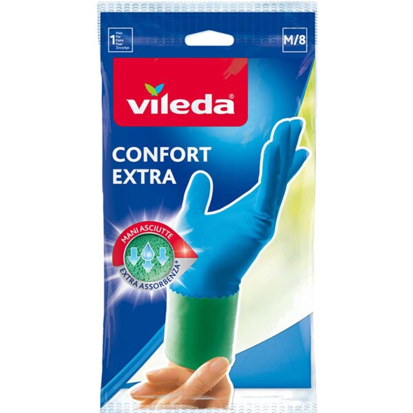 Gloves comfort extra M size 1un Vileda