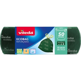 Ecobag 50l trahs bags 12un Vileda