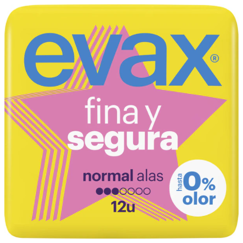 Pensos Higiênicos Evax Fina y Segura Normal Alas