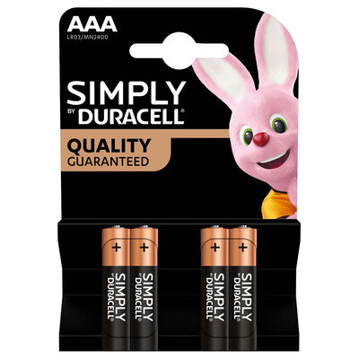 Pilhas MN 2400 AAA Simply 4un DURACELL