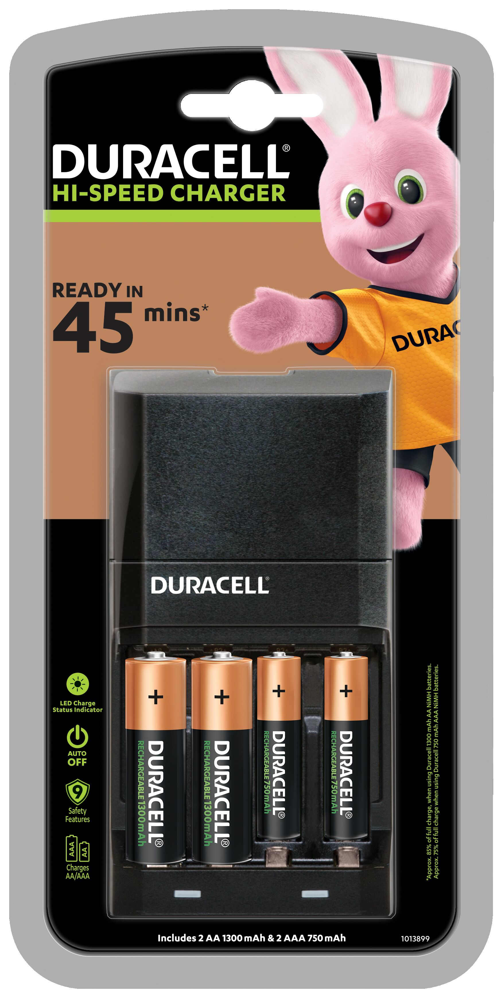 Battery Charger + batteries 2xAA + 2xAAA Duracell