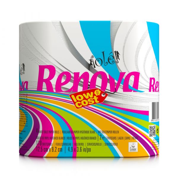 Papel higiénico Renova 2F 110 serviços/rolo 4un