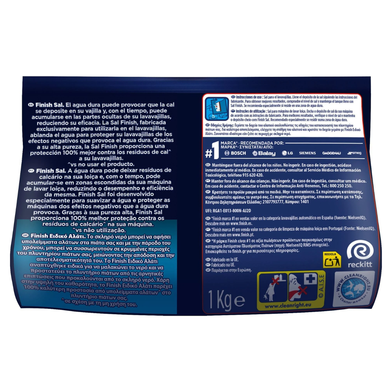 Washing machine salt Finish 1kg
