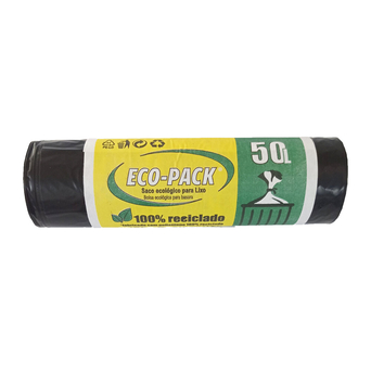Sacos do lixo 50L 60x80 Super resistente 100% Reciclado 10un