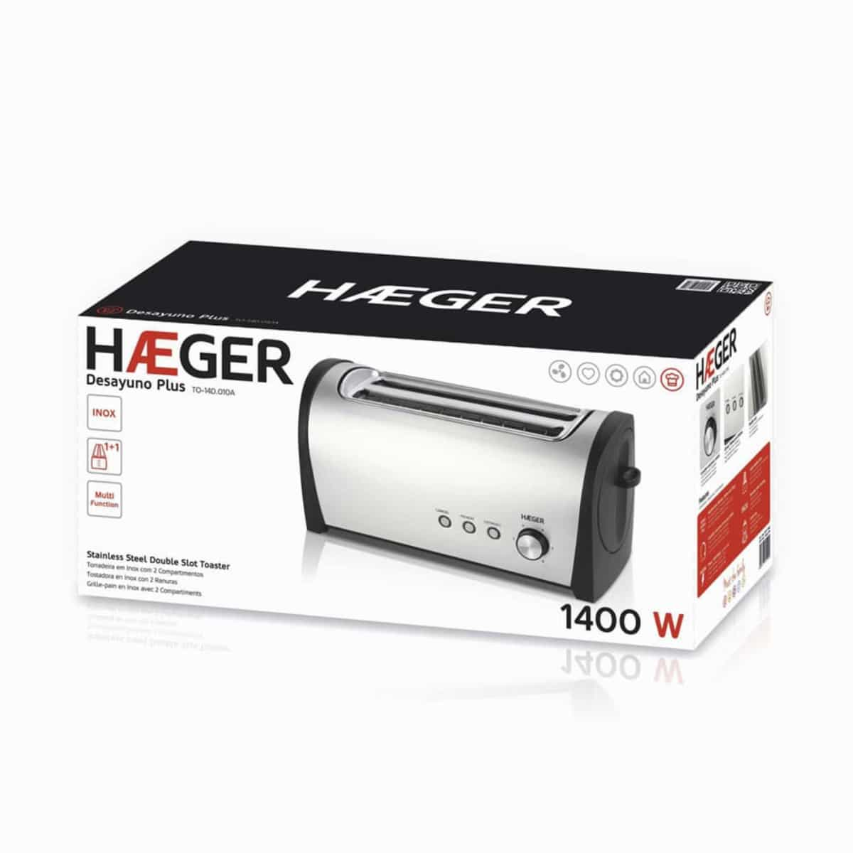 Haeger Toaster Desayuno Plus 1400W