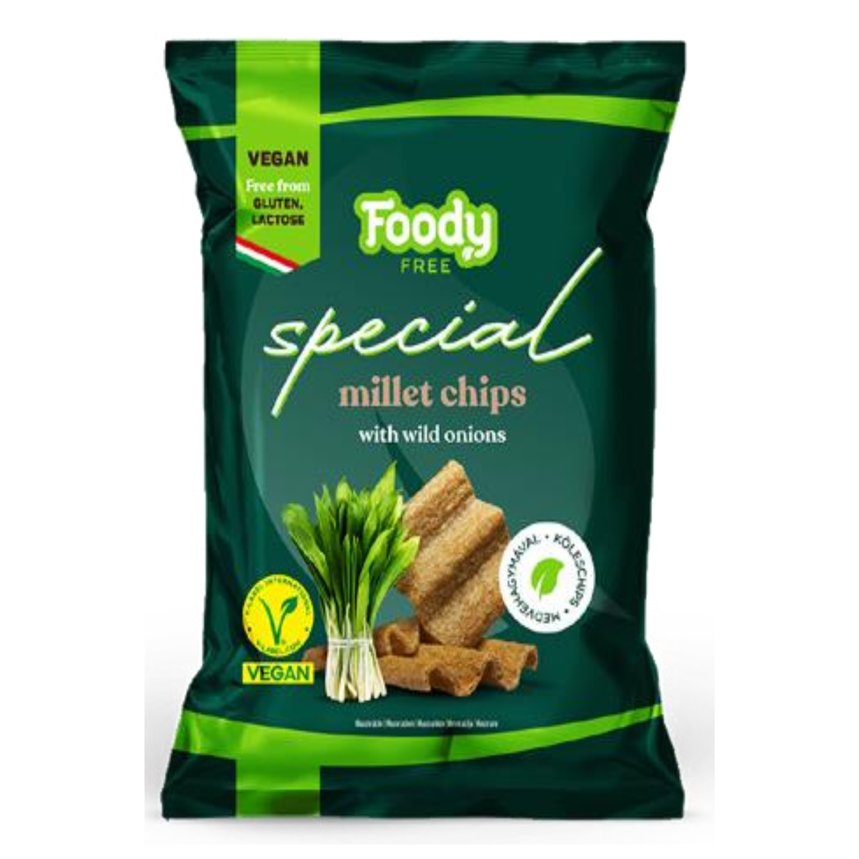 Foody free millet chips com cebola selvagem 45g