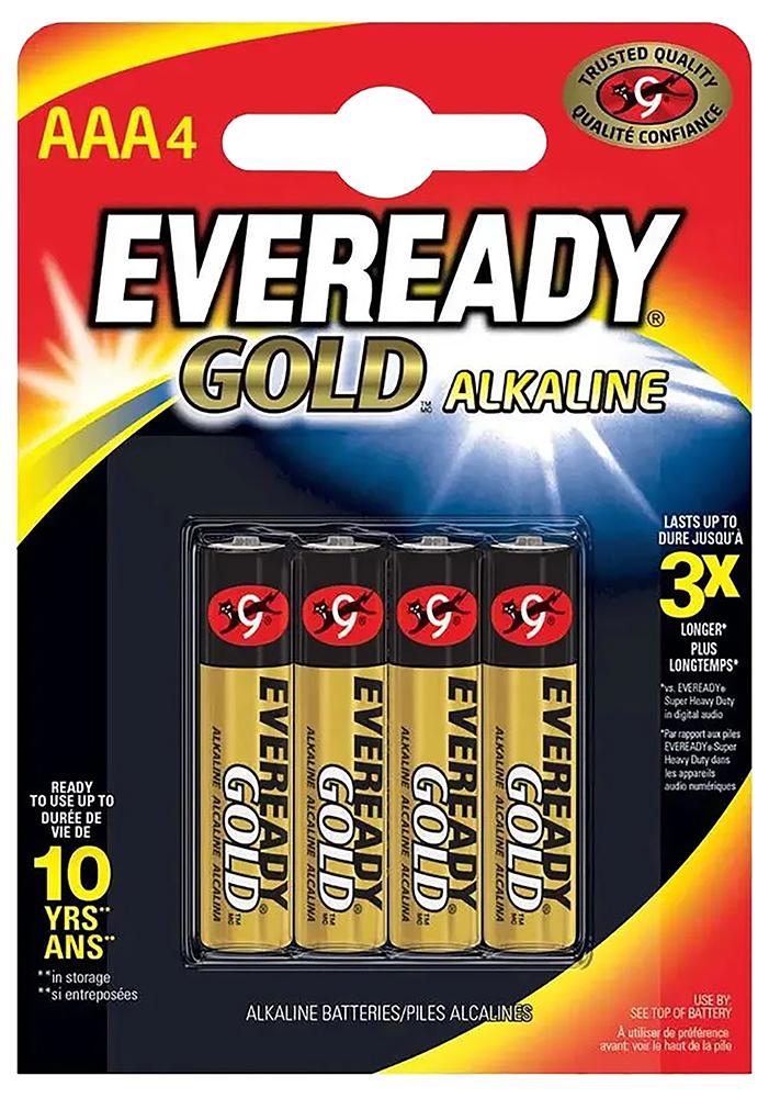 Pilhas Everyday LR03 AAA Gold Alkanie 4un