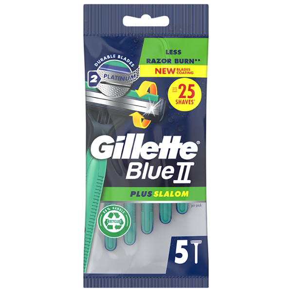 Lâminas descartáveis GIllette Blue 2 Slalom 5un