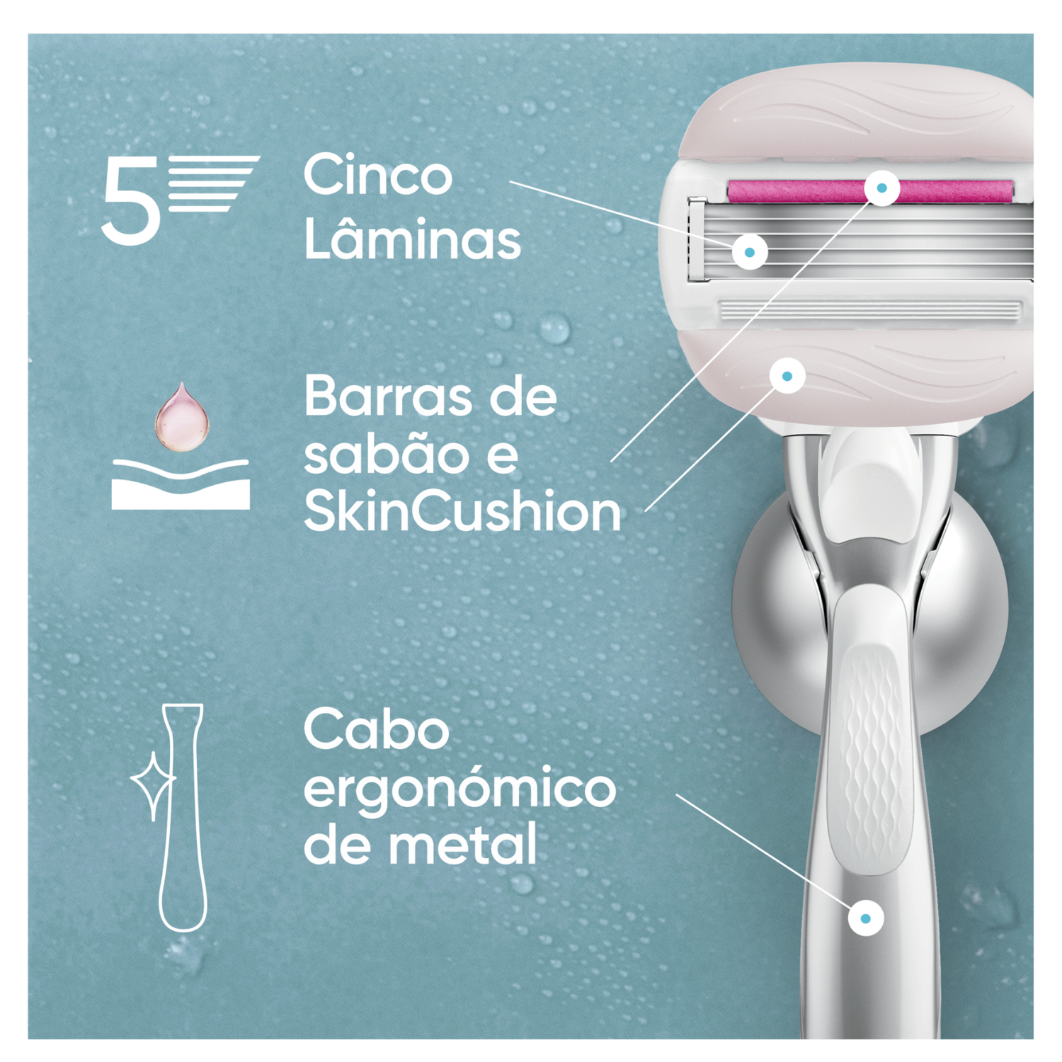 Gillette Venus ComfortGlide Sugarberry Scented blade refil 3un