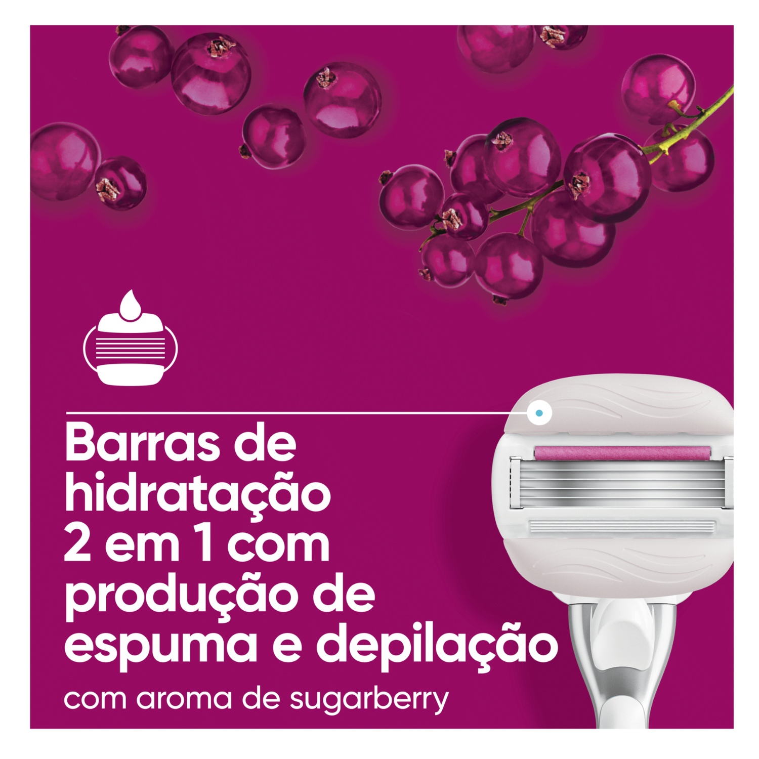 Gillette Venus ComfortGlide Sugarberry Scented blade refil 3un