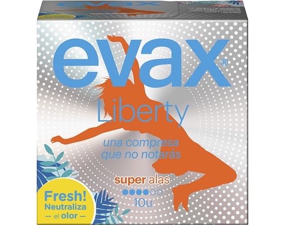 Pensos Higiênicos Evax liberty Super alas 10un