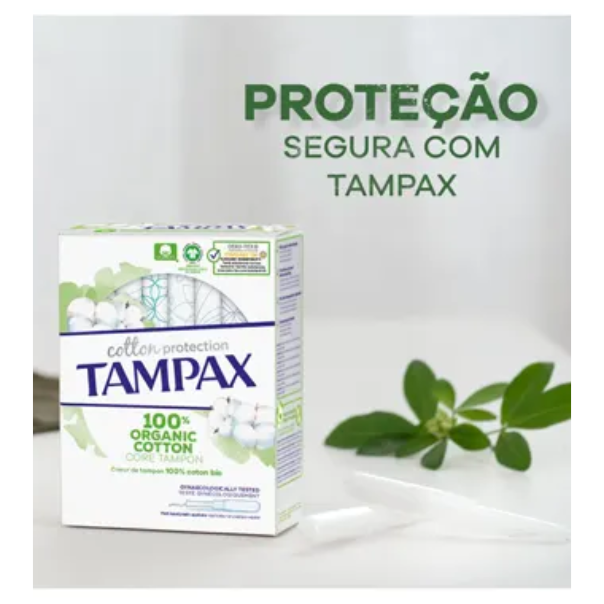 Tampões 100% Algodão orgânico super 16un TAMPAX