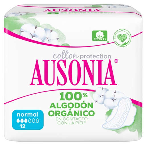 Sanitary towels 100% cotton normal Ausonia 10un