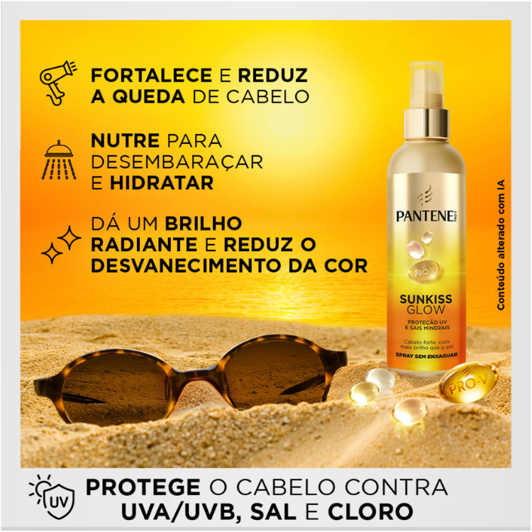 Pantene Sunkiss Glow UV Protection Hair Spray 75ml