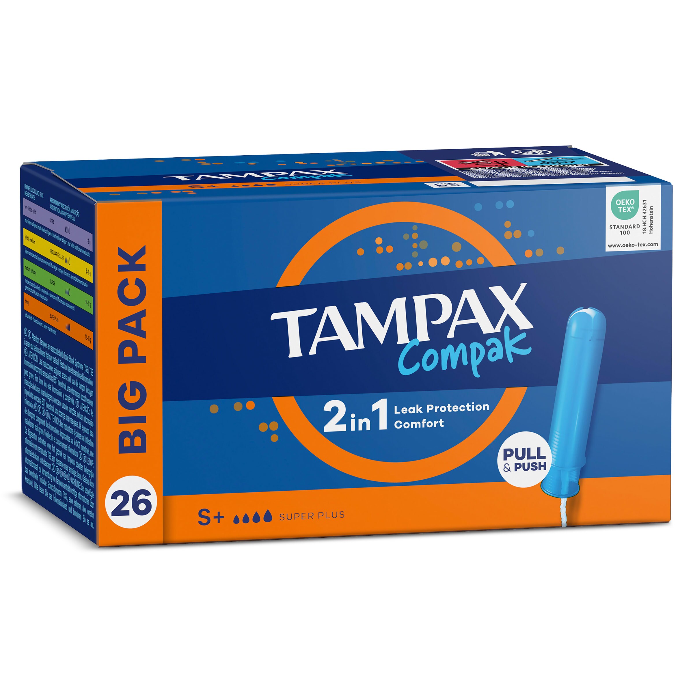 Tampões Tampax compak Super Plus 26un