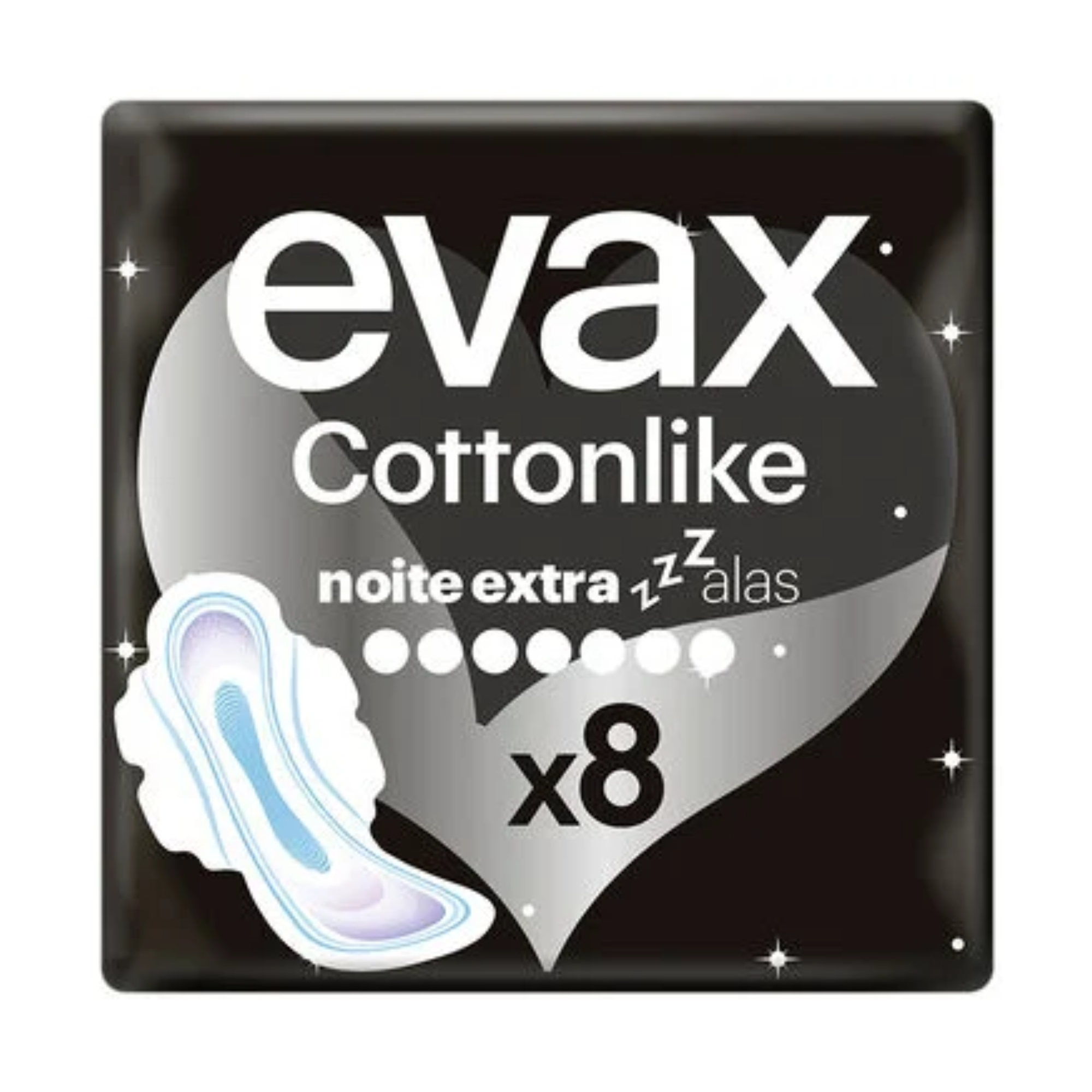 Evax Cottonlike Night Extra Wings Sanitary Pads 8u