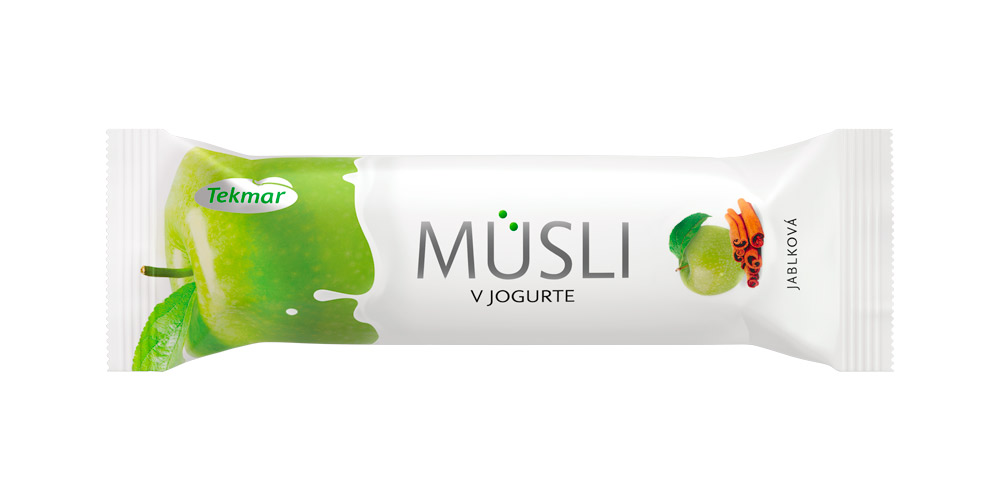 tekmar musli bar green apple yogurt 30g
