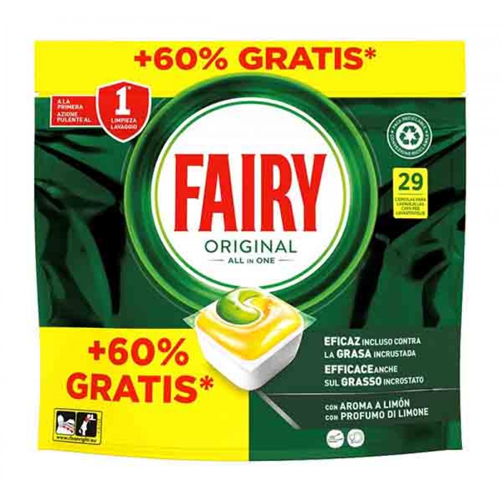 Pastilhas p/ máquina Fairy original tudo em um 29D