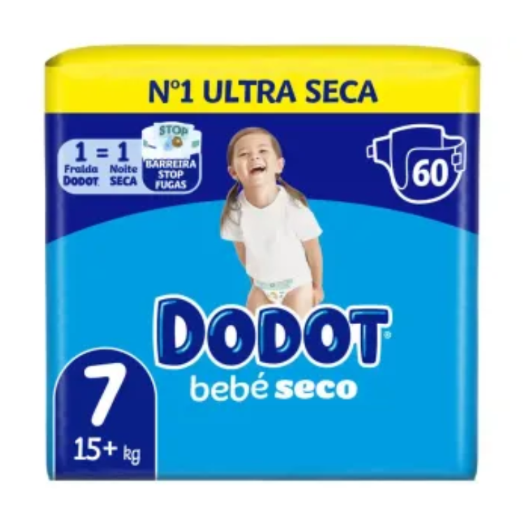 Dodot diapers T.7 15+ kg 58un