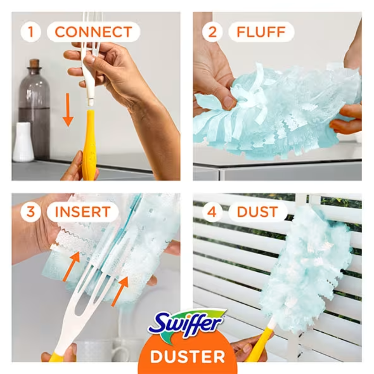 Espanador Swiffer Duster Cabo + 4 Recargas