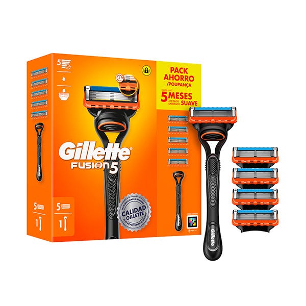 Máquina de Barbear Gillette Fusion 5 + 4 recargas