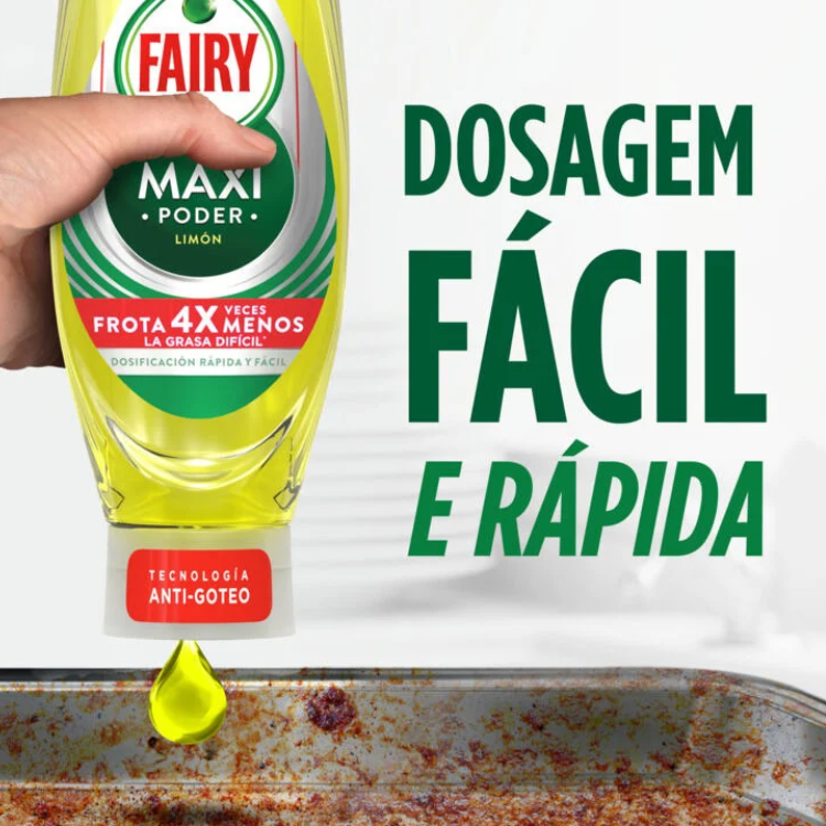 Detergente manueal para loiça Fairy Maxi Poder Limão 2x450ml